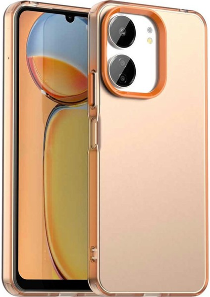 Xiaomi Poco M6 5G-C65 4G-Redmi 13R 5G-13C 5G-13C 4G Telefon Arka Kapak-Turuncu (Yurt Dışından)