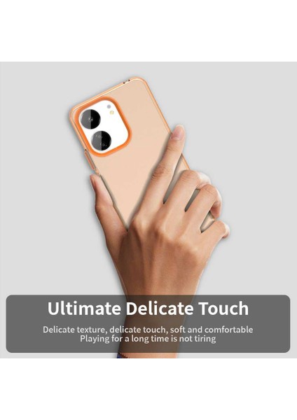 Xiaomi Poco M6 5G-C65 4G-Redmi 13R 5G-13C 5G-13C 4G Telefon Arka Kapak-Turuncu (Yurt Dışından)