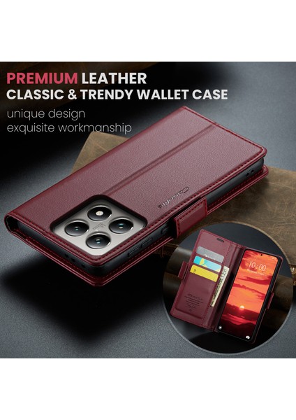 Xiaomi 14T Pro Kılıf Caseme 023 Serisi Rfıd Engelleme Parlak Telefon Kapağı-Kırmızı (Yurt Dışından) indirimleri