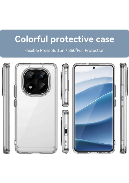 Xiaomi Redmi Note 14 Pro+ 5G Kılıf Tpu + Akrilik Koruyucu Şeffaf Telefon Kapağı-Şeffaf (Yurt Dışından) fırsatları
