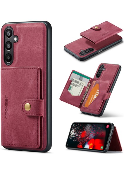 Xiaomi 15 Pro Kılıf Fermuarlı Cep Çoklu Kart Yuvaları Deri Telefon Kapağı-Kahverengi (Yurt Dışından)