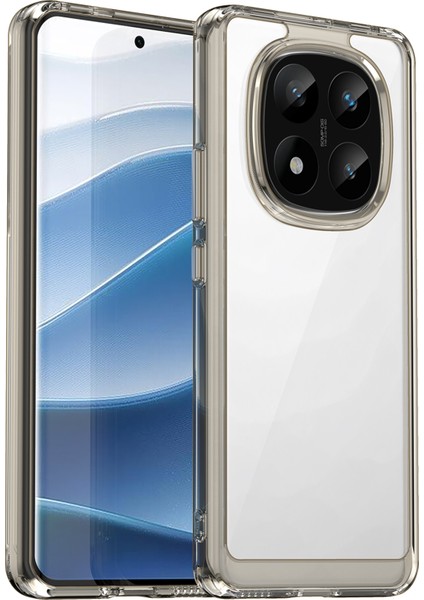 Xiaomi Redmi Note 14 Pro+ 5G Kılıf Tpu + Akrilik Koruyucu Şeffaf Telefon Kapağı-Şeffaf Gri (Yurt Dışından)
