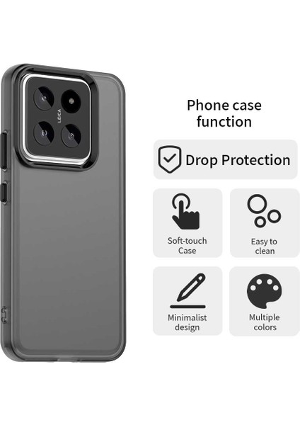 Xiaomi 14 Pro Kılıf Pc+Tpu+Pet Mat Düşme Önleyici Telefon Arka Kapak-Siyah (Yurt Dışından) fırsatları