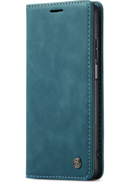 Xiaomi Poco X3 Gt-Xiaomi Redmi Not 10 Pro 5G (Çin) Kılıf Caseme 013 Serisi Kart Tutucu Deri Telefon Kapağı-Mavi (Yurt Dışından)