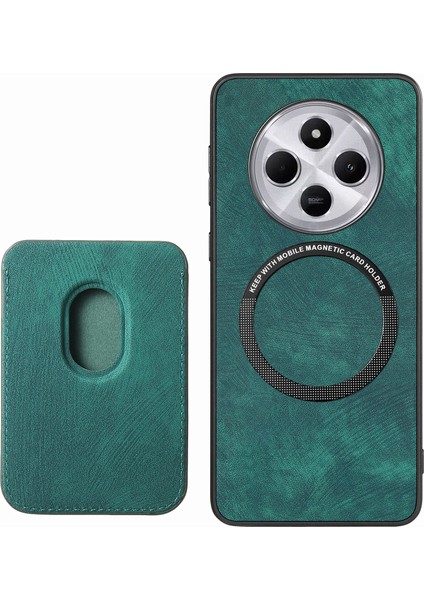 Xiaomi Redmi Için 14C 4G-14R 5G-Poco C75 4G Deri+Tpu Arka Kapak Ve Çıkarılabilir Kart Yuvası-Yeşil (Yurt Dışından) fırsatları
