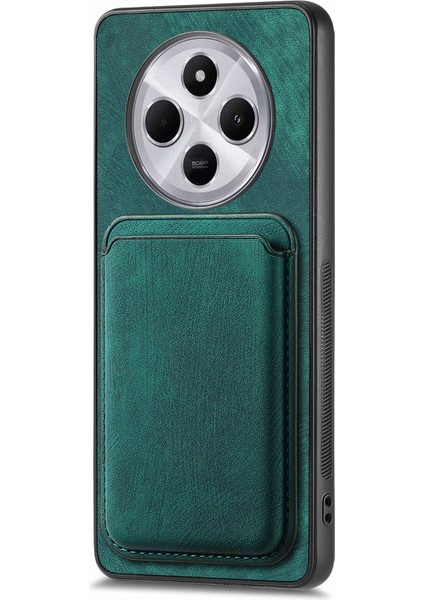 Xiaomi Redmi Için 14C 4G-14R 5G-Poco C75 4G Deri+Tpu Arka Kapak Ve Çıkarılabilir Kart Yuvası-Yeşil (Yurt Dışından) indirimleri