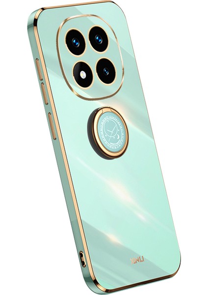 Xiaomi Redmi Note 14 Pro 5G Kılıf Yüzük Galvanik Tpu Telefon Kapağı-Mavi Için (Yurt Dışından)