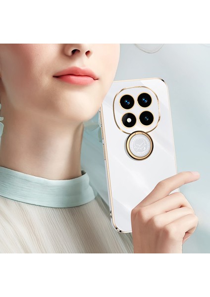 Xiaomi Redmi Note 14 Pro 5G Kılıf Yüzük Galvanik Tpu Telefon Kapağı-Mavi Için (Yurt Dışından) fırsatları