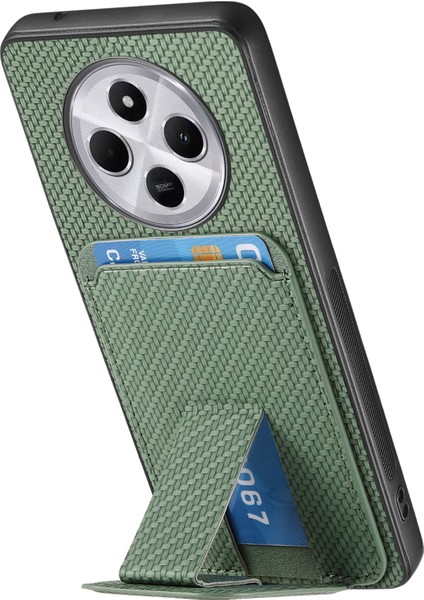 Telefon Kılıfı Xiaomi Redmi 14C 4G-14R 5G-Poco C75 4G Karbon Fiber Doku Deri Kaplamalı Tpu Arka Kapak İle Kart Tutucu-Yeşil (Yurt Dışından) indirimleri