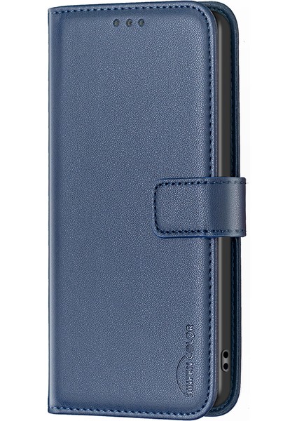 Xiaomi 15 Pro Kılıf Cüzdan Folyo Flip Deri Kapak-Mavi (Yurt Dışından)
