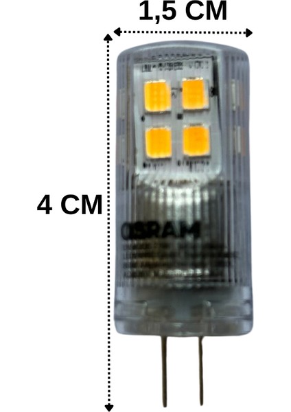 (6 Adet) Osram 2,6W (28W) 2700K (Sarı Işık) G4 Duylu Led Kapsül Ampul