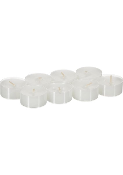 Maıson Citrus Düz Parafin Balmumu Tealight Mum, Beyaz, 8 Adet 12GR