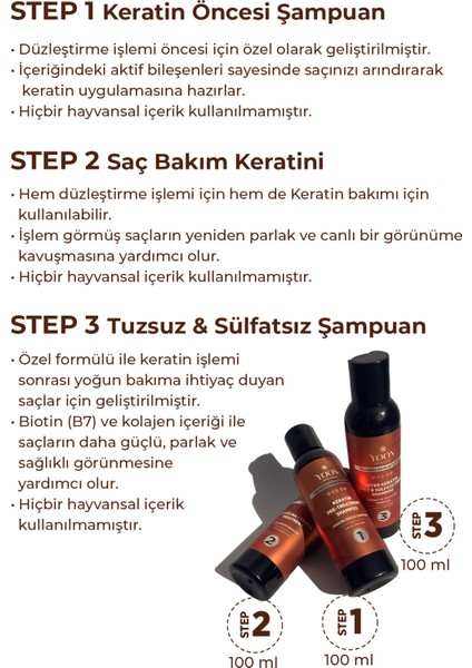 Keratin Saç Bakım Seti - Formaldehitsiz, Kokusuz, Vegan ve Evde Kullanıma Uygun Keratin Saç Botoksu