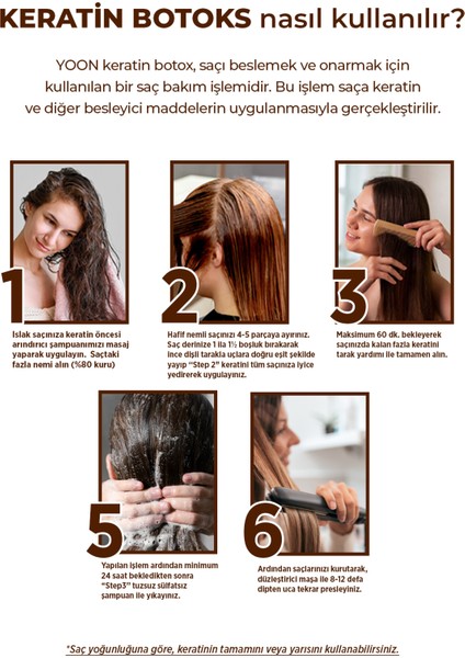 Keratin Saç Bakım Seti - Formaldehitsiz, Kokusuz, Vegan ve Evde Kullanıma Uygun Keratin Saç Botoksu