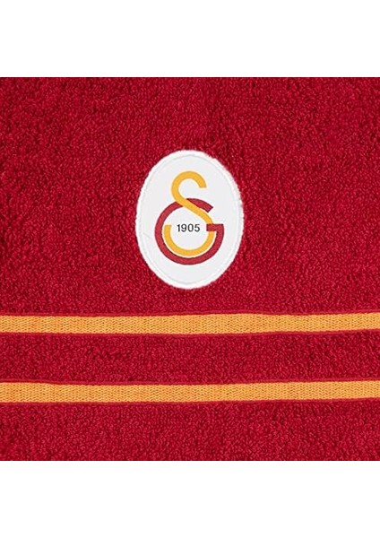 Galatasaray Lisanslı Arma BASKILI%100 Pamuk Yüz Havlusu, Kırmızı, 50X90 cm