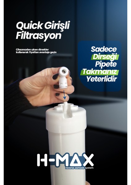 Kapalı Kasa Su Arıtma Cihazı 4lü Inline Su Arıtma Tatlandırıcılı Filtre Seti