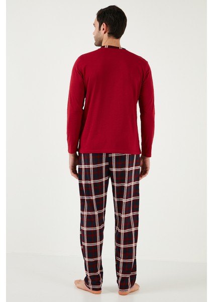 Ekoseli Pamuklu Regular Fit Uzun Kollu Pijama Takımı Erkek PİJAMA TAKIMI 60961005