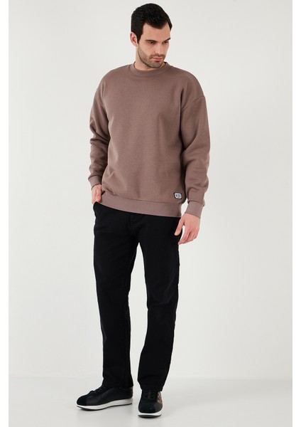 Regular Fit Bisiklet Yaka Pamuklu İçi Tüylü Yumuşak Şardonlu Sweat Erkek SWEAT 5905255 fiyatları