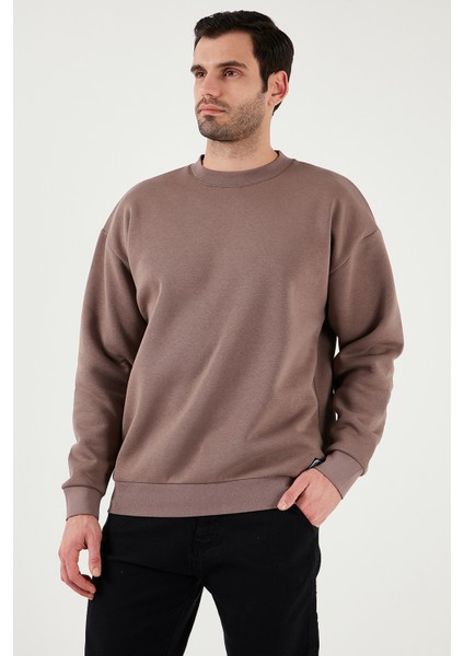 Regular Fit Bisiklet Yaka Pamuklu İçi Tüylü Yumuşak Şardonlu Sweat Erkek SWEAT 5905255 fırsatları
