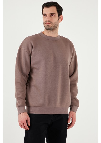 Regular Fit Bisiklet Yaka Pamuklu İçi Tüylü Yumuşak Şardonlu Sweat Erkek SWEAT 5905255 indirimleri