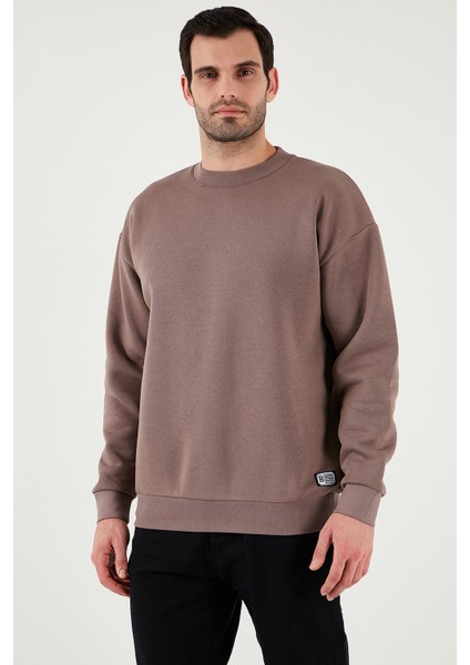 Regular Fit Bisiklet Yaka Pamuklu İçi Tüylü Yumuşak Şardonlu Sweat Erkek SWEAT 5905255