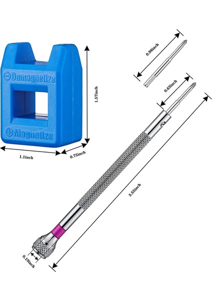 Mikro Hassas Mücevher Tornavidası 0.6-1.6mm 8 Parça Saat Seti 8 Ekstra Yedek Bıçakla (Yurt Dışından)