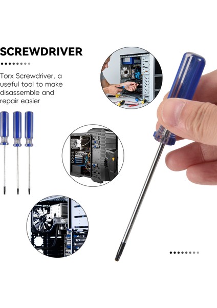 Tamper Proof Tornavida, T8/T9/T10 Tamper Proof Tornavida Güvenlik Torx Sürücü Sökme, Mavi (Yurt Dışından)
