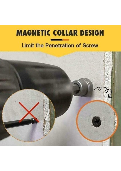 5 Adet Manyetik Konumlandırma Tornavida Ucu Seti (3 Adet 50MM + 2 Adet 25MM) (Yurt Dışından)