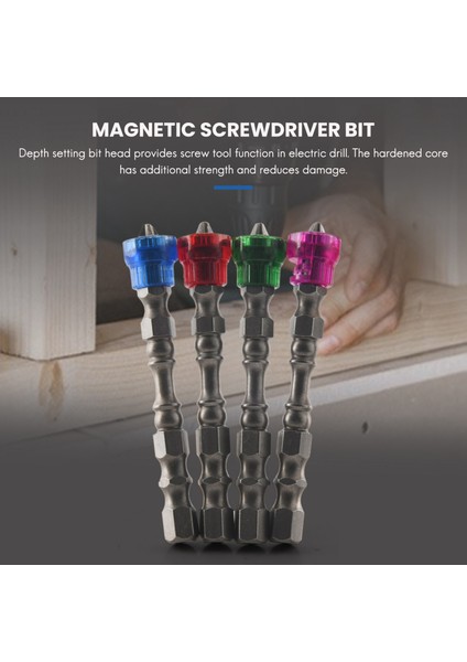 5x Kaymaz Elektrikli Altıgen Manyetik Tornavida 65MM S2 Ph2 Tek Uçlu Alet 5 Renk (Yurt Dışından)