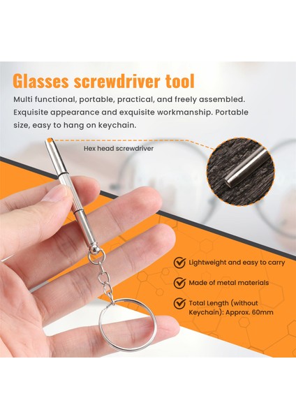 Tornavida, 100 Adet/paket 3'ü 1 Arada Gözlük Tornavidası Güneş Gözlüğü Gözlük Saat Tamir Alet Seti Anahtarlık Taşınabilir, Gümüş (Yurt Dışından) indirimleri