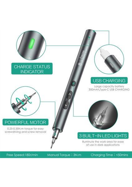 Tornavida Seti, Elektrikli Tornavida 28'i 1 Arada Set Büyük Kapasiteli Güç Çoklu Aksesuar Hassas Aletler, Gümüş-Gri (Yurt Dışından) modelleri