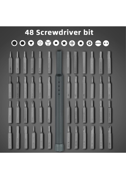 48 Adet Tornavida Seti Hassas Manyetik Tornavida Seti Torx Altıgen Uçlar Saplı Taşınabilir Telefon Bilgisayar Onarım Araçları (Yurt Dışından)