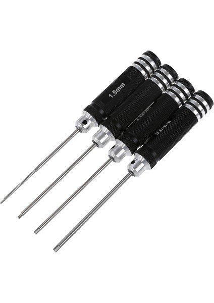 Siyah 4 Adet 1.5mm 2.0mm 2.5mm 3.0mm Altıgen Tornavida Rc Helikopter Uçağı Için (Yurt Dışından)