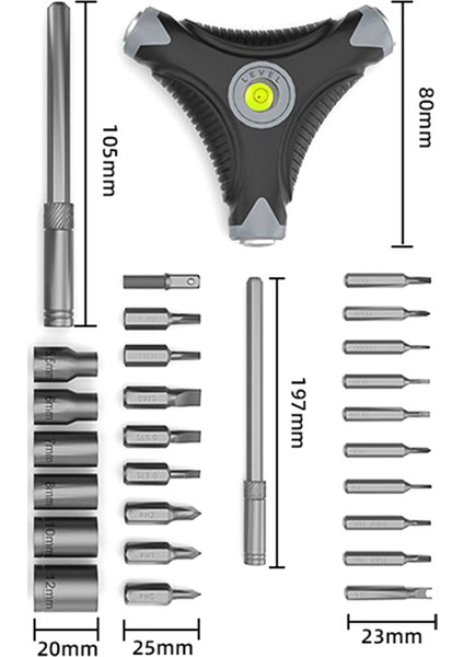 Tornavida Seti, 28'i 1 Arada Tornavida Seti S2 Uç Takımı Altıgen Soket Seviye Göstergesi Sap Tamiri, Saat, Fotoğraf Rengi Için El Aletleri (Yurt Dışından) fiyatları