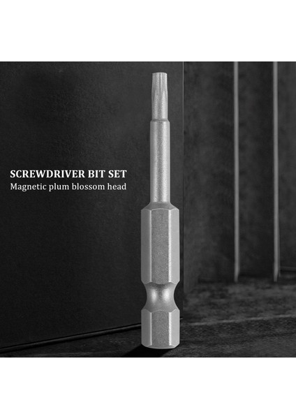 Tornavida Ucu, 13 Adet 1/4 Inç Tornavida Ucu Seti S2 Çelik Altıgen Şaft T5-T45 Manyetik Torx Yıldız 6 Noktalı Tornavida, Gümüş (Yurt Dışından)