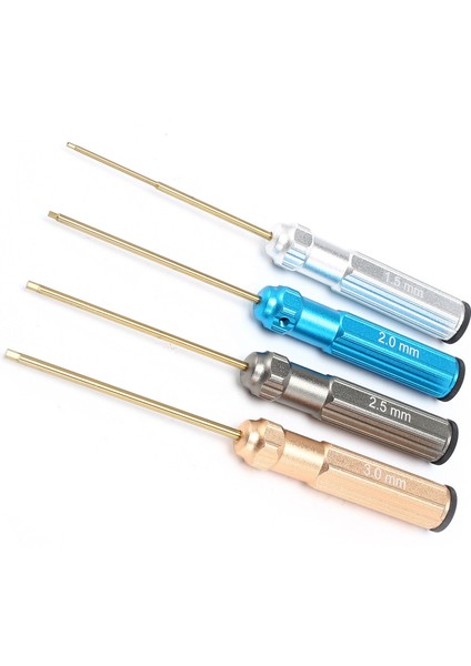 Rc Tools 4 Adet Altıgen Tornavida Seti Titanyum Kaplama Sertleştirilmiş 1.5 2.0 2.5 3.0mm Tornavida Helikopter Araba Oyuncakları Için (Yurt Dışından)