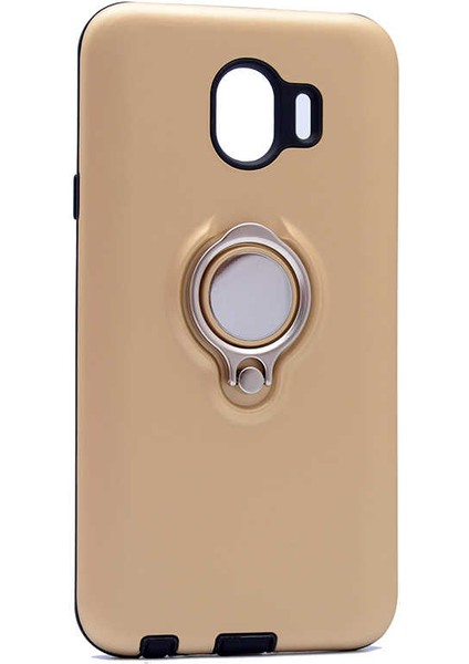 Galaxy J4 Uyumlu Kılıf Kaliteli Renkli Yüzüklü Standlı Ring Youyou Kapak