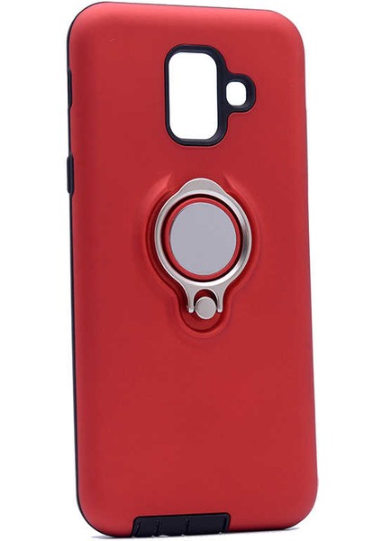 Galaxy J6 Uyumlu Kılıf Kaliteli Renkli Yüzüklü Standlı Ring Youyou Kapak