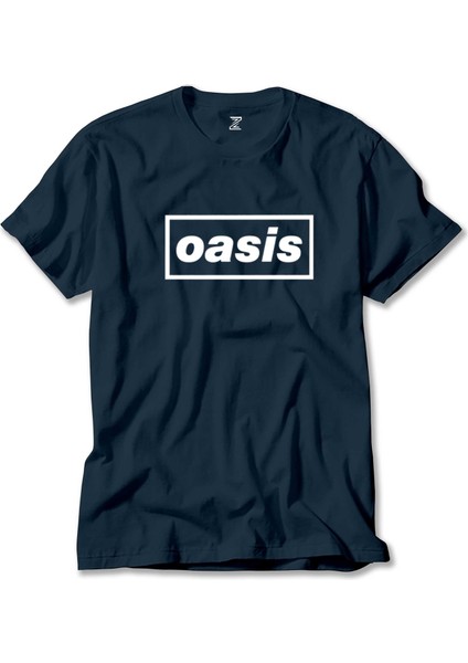 Oasis Text Lacivert Tişört