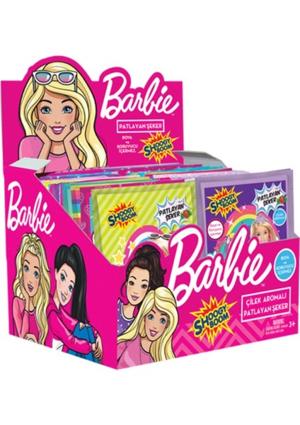 Barbie Çilek Aromalı Patlayan Şeker (40 Paket)