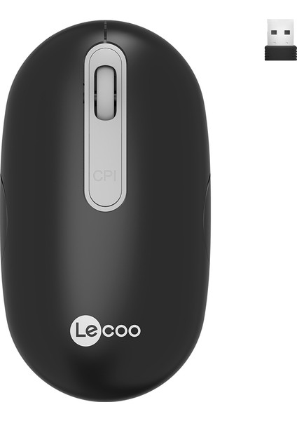 WS207 Kablosuz 1600DPI 4 Tuşlu Sessiz Şarj Edilebilir Optik Mouse Siyah