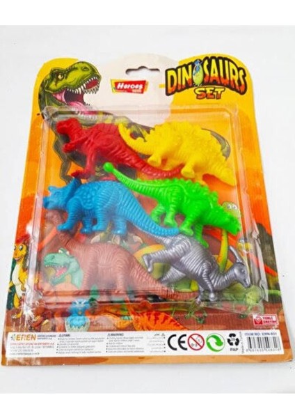 6'lı Oyuncak Dinazor Seti Plastik