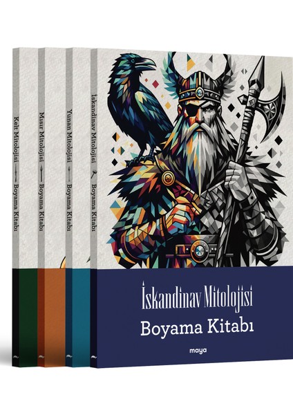 Maya Mitoloji Boyama Seti - 4 Kitap