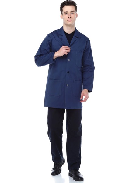 Erkek Lacivert Gabardin Önlük