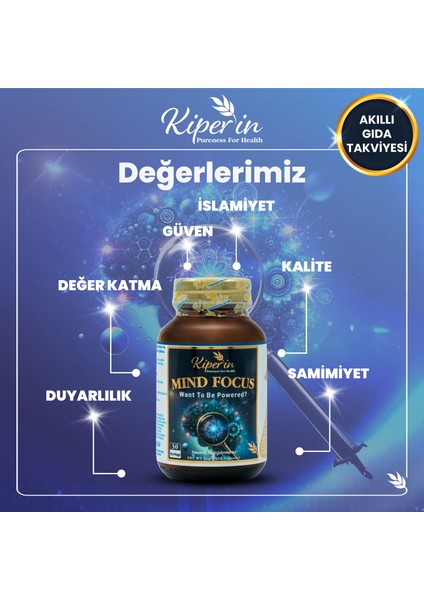 Mind Focus Aslan Yelesi Mantarı, Sitikolin, Rhodiola, L-Theanin .. (1440MG) | Akıllı Gıda Takviyesi