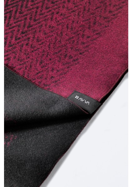 Erkek Bordo Viskon Karışımlı Püsküllü Desenli Şal A32y9415