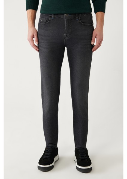 Erkek Siyah Rio Jean Pantolon Eskitme Yıkamalı Esnek Skinny Fit A32y3511 fiyatları