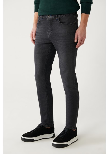 Erkek Siyah Rio Jean Pantolon Eskitme Yıkamalı Esnek Skinny Fit A32y3511 modelleri