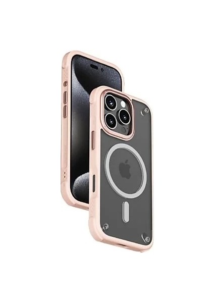 Apple iPhone 16 Pro Air Caseform Magnetic Case Telefon Kılıfı Pembe- MUAP24ML2