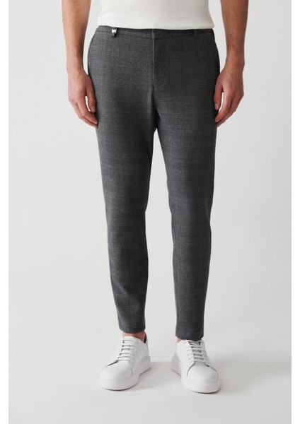 Erkek Gri 360 Derece Esnek Yan Beli Lastikli Takım Elbise Pantolonu A32Y3251 modelleri